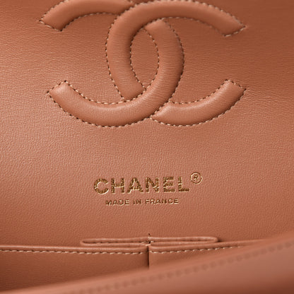 Chanel Lambskin Quilted Medium Double Flap Brown 8 of 10