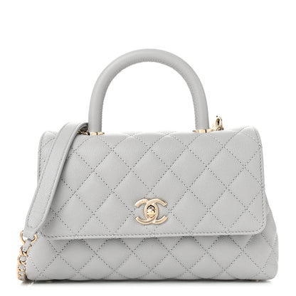 Chanel Caviar Quilted Mini Coco Handle Flap Grey 1 of 10