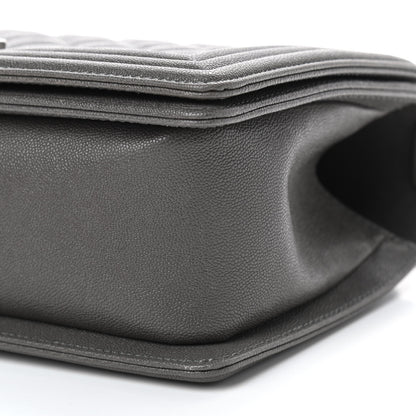 Chanel Caviar Quilted Medium Boy Flap Grey 9 of 9