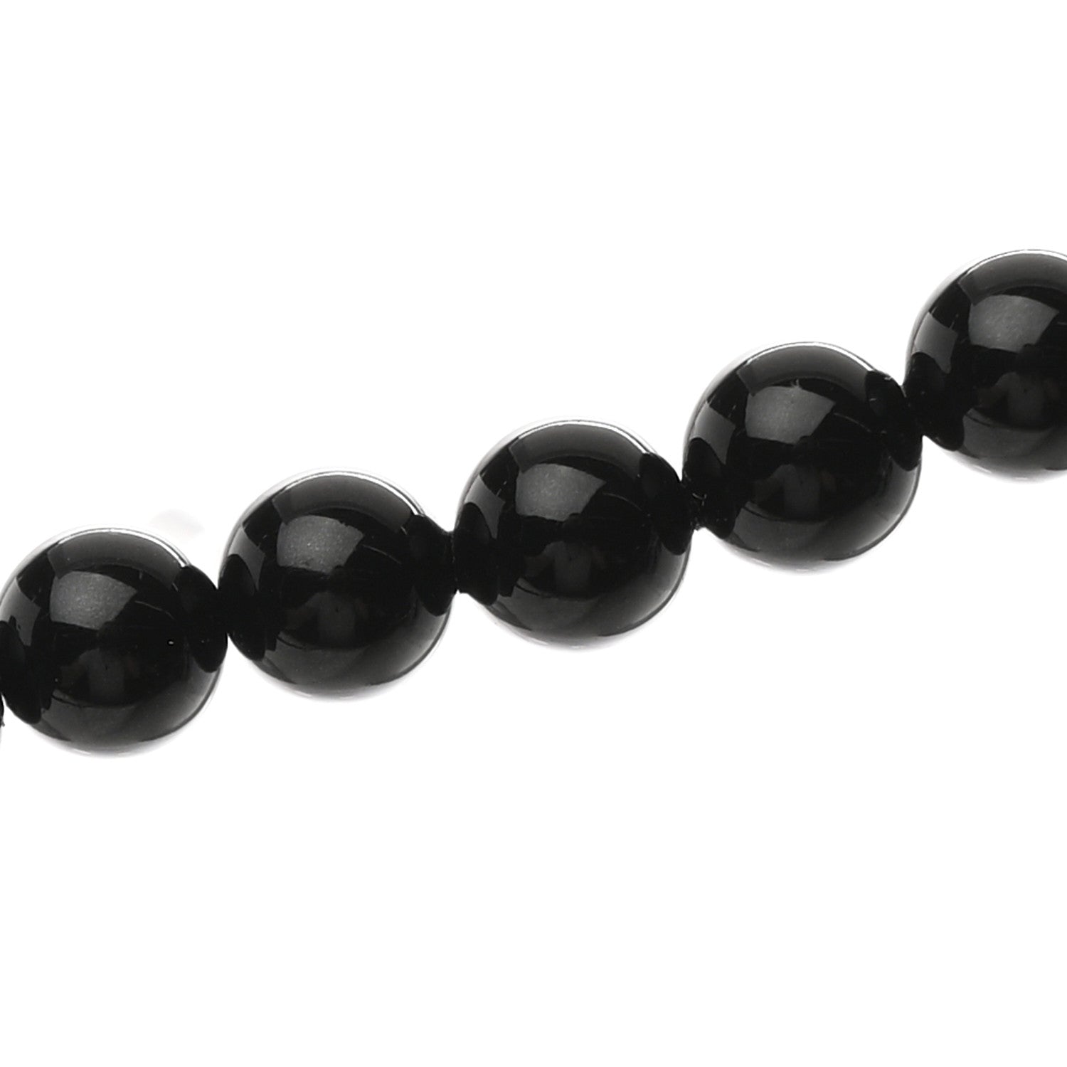 Chanel Metal Crystal Beaded CC Long Necklace Black Silver 7 of 7