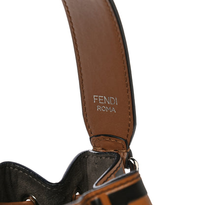 Fendi Vitello Liberty F is Fendi FF Embossed Mini Mon Tresor Bucket Bag Tobacco Black 6 of 9