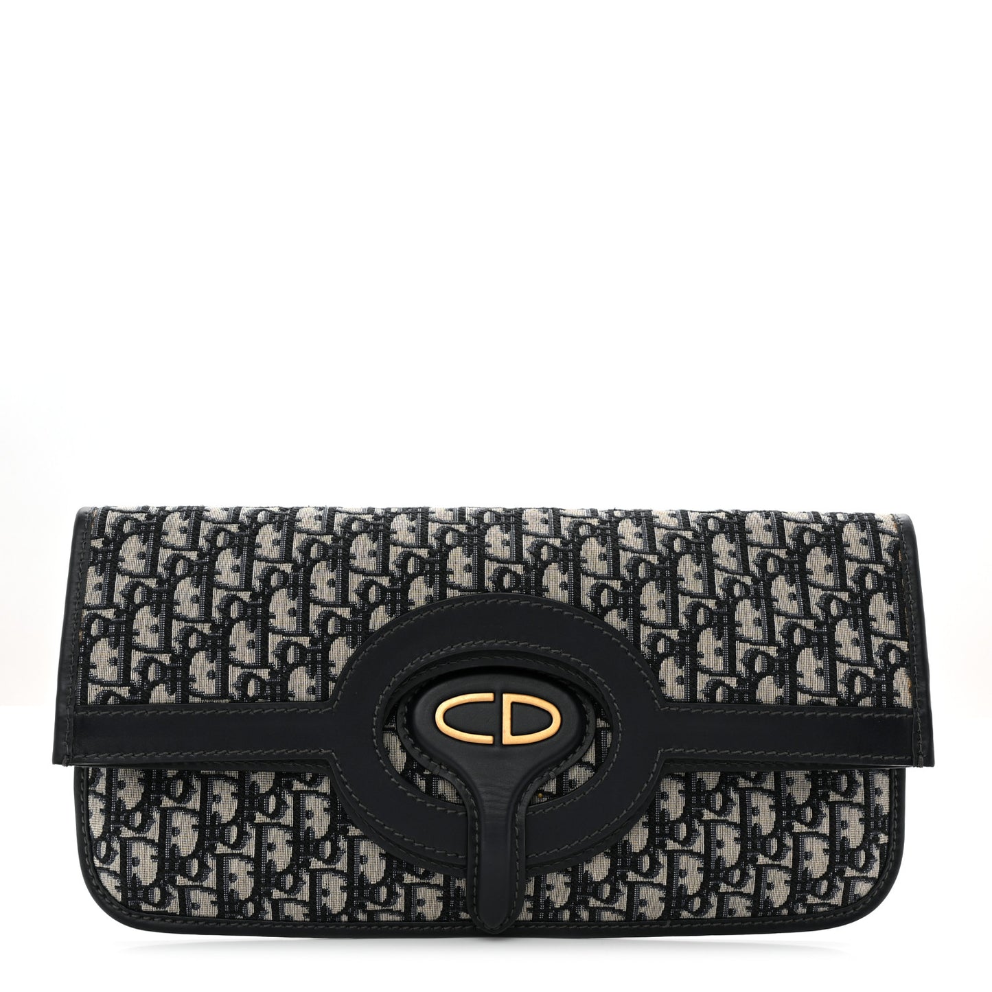 Oblique Fold Over Clutch Blue