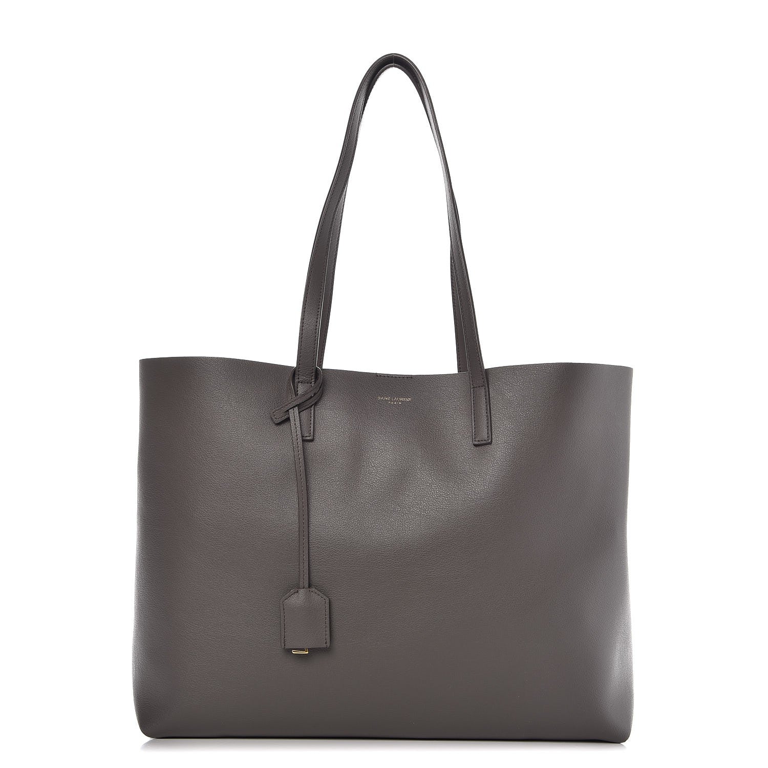 Saint Laurent Calfskin Large Shopping Tote Dark Grey 1 of 12