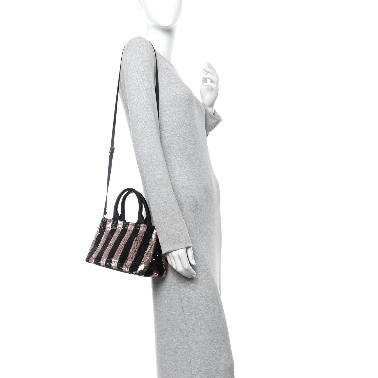Sequin Broccato Tote Black Cipria