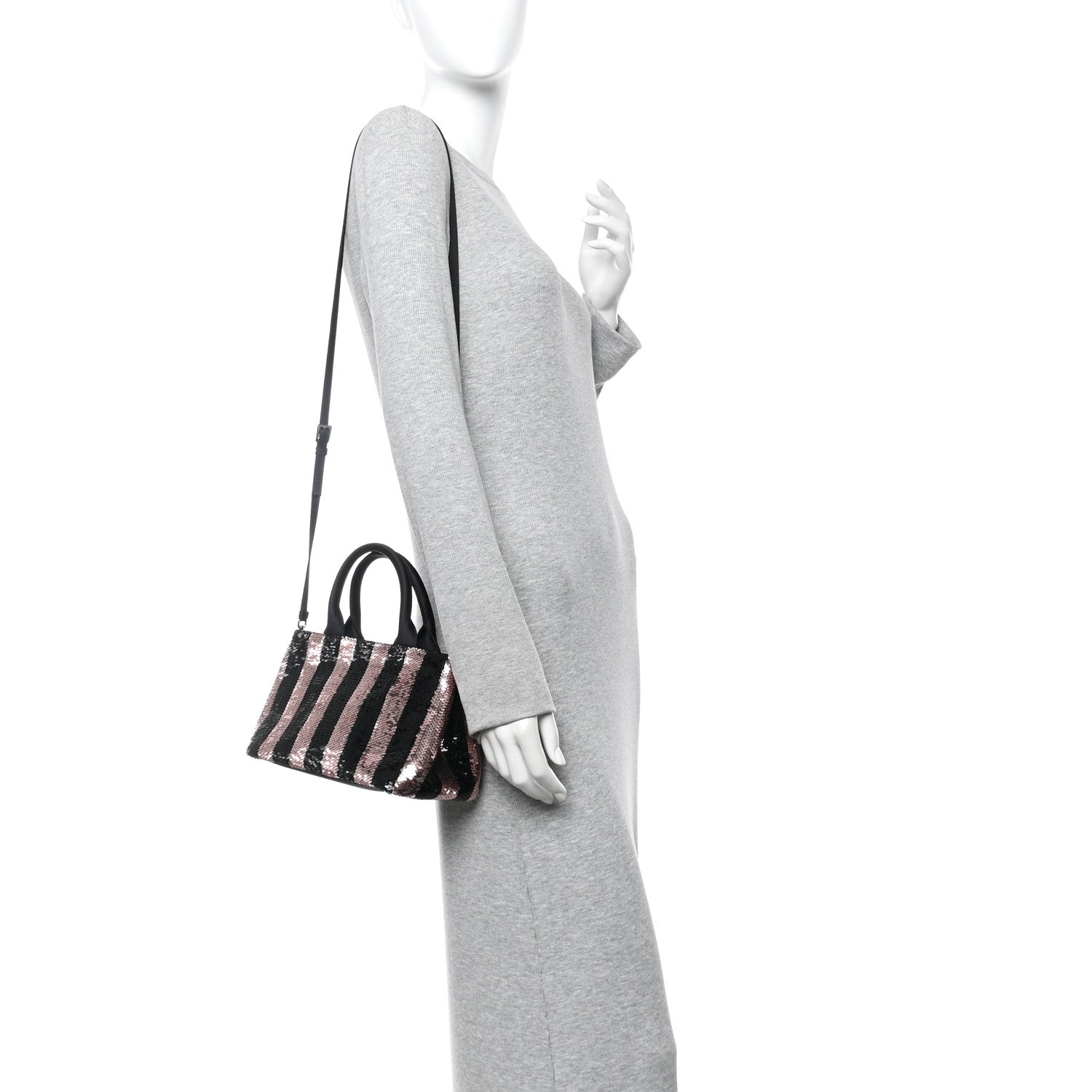 Prada Sequin Broccato Tote Black Cipria 2 of 11