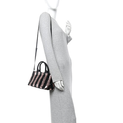 Prada Sequin Broccato Tote Black Cipria 2 of 11
