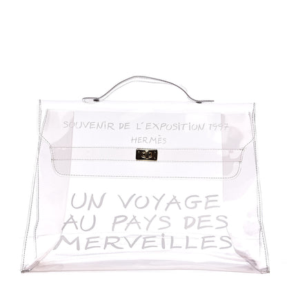 Hermes Vinyl Souvenir De L'Exposition Kelly Transparent 1 of 7