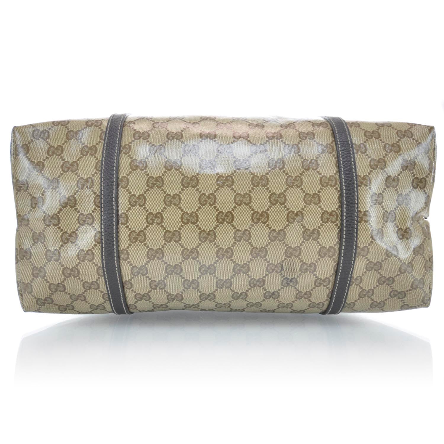 Gucci Crystal Monogram Large Joy Tote Beige Ebony Testa di Moro 6 of 12