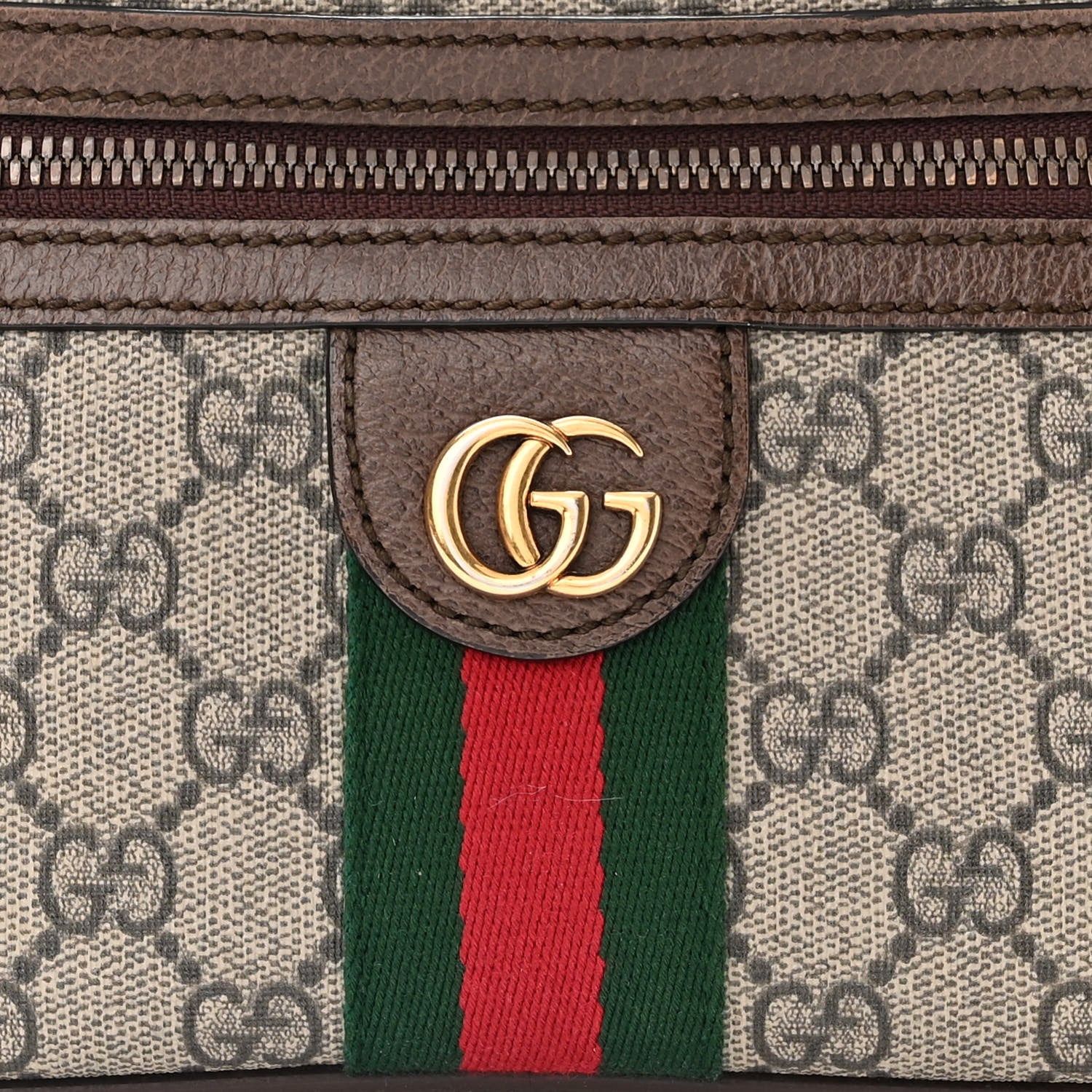 Gucci Soft GG Supreme Monogram Medium Ophidia Belt Bag Dark Brown 8 of 11