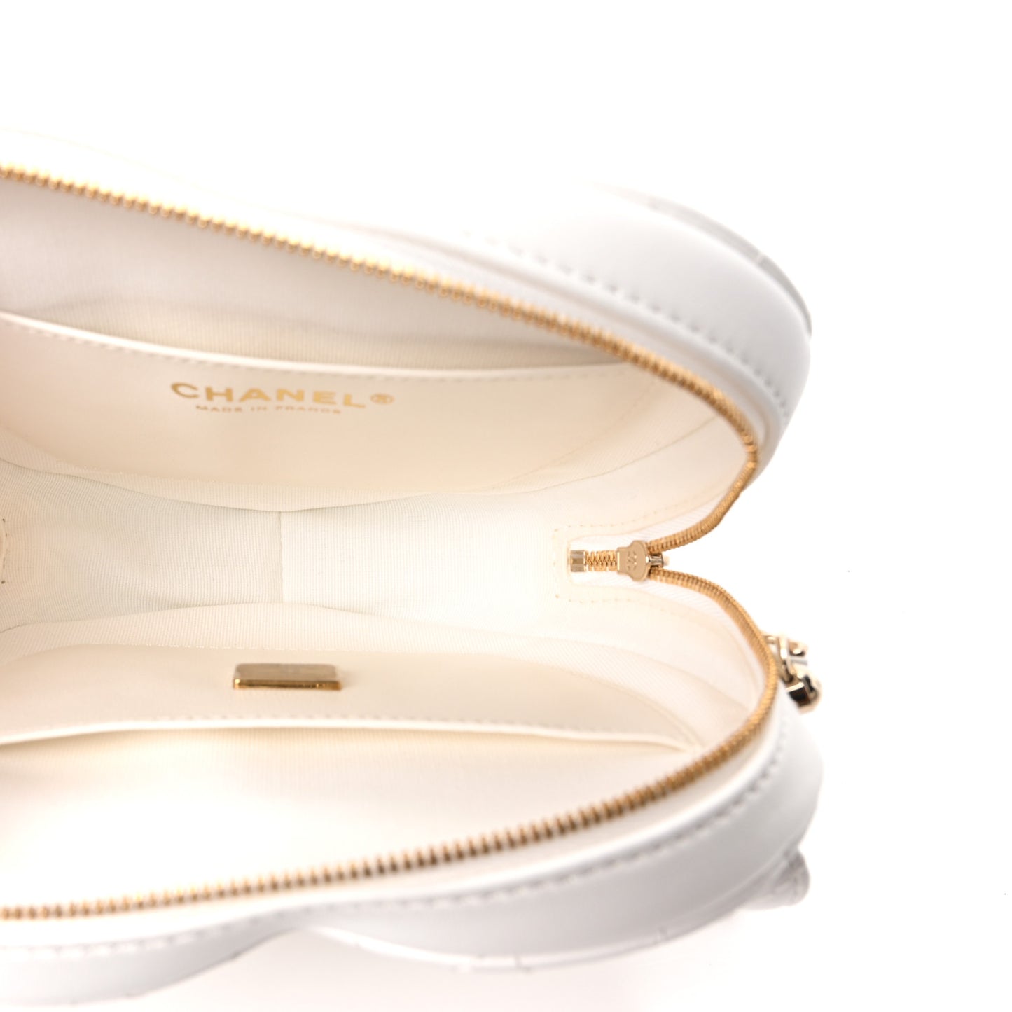 Lambskin Quilted CC In Love Heart Bag White