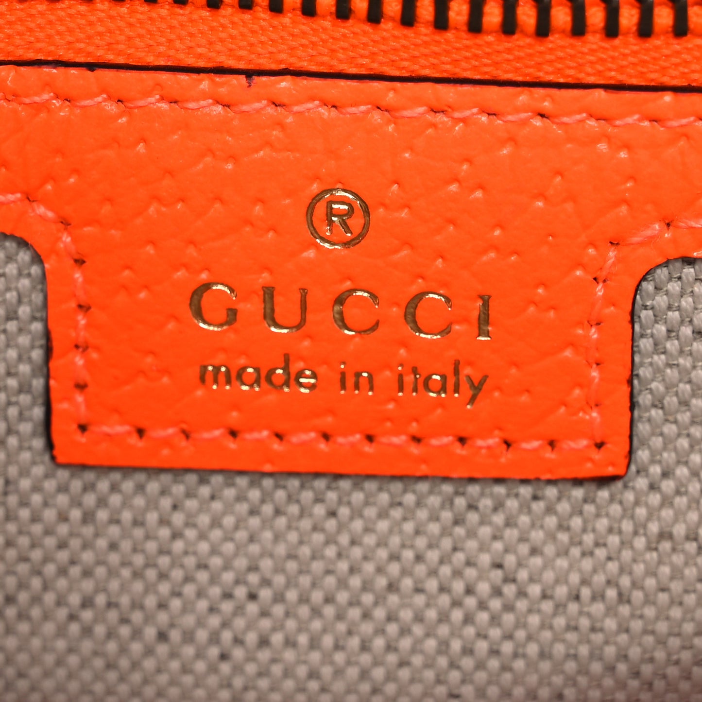 GG Supreme Monogram Textured Dollar Calfskin Web Ophidia Wristlet Shoulder Bag Beige Ebony Orange