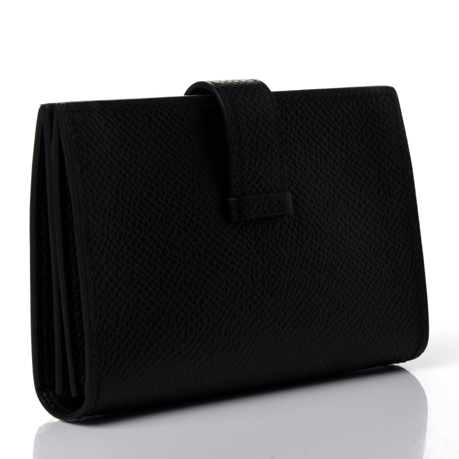 Hermes Epsom Bearn Card Holder Wallet Black 2 of 5