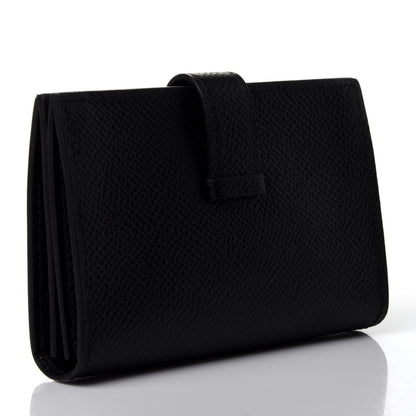 Hermes Epsom Bearn Card Holder Wallet Black 2 of 5
