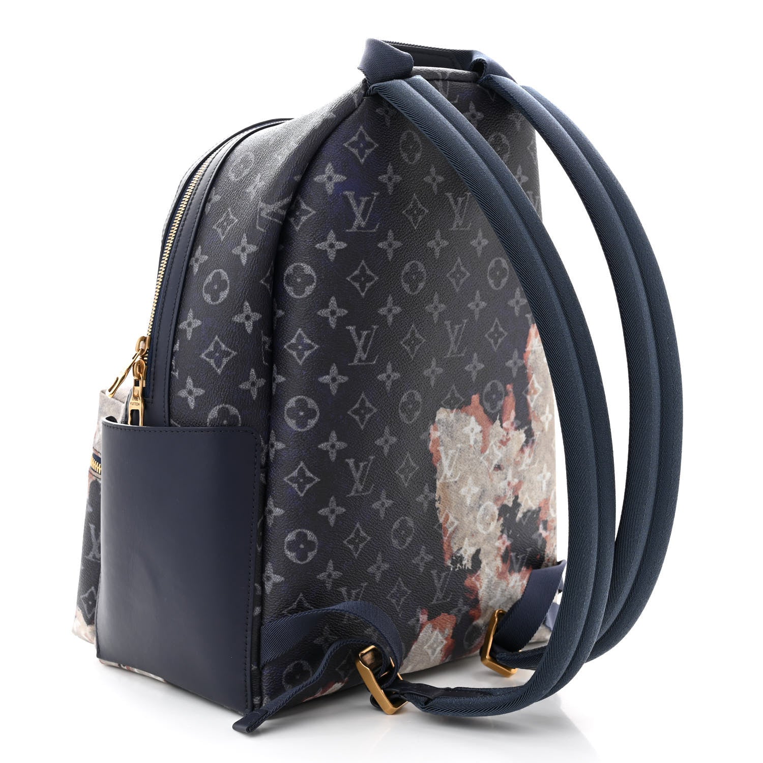 Louis Vuitton Monogram Bleach Discovery Backpack PM Ink Blue