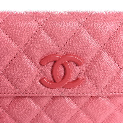 Chanel Caviar Quilted My Everything Flap Pouch Coral 8 of 9