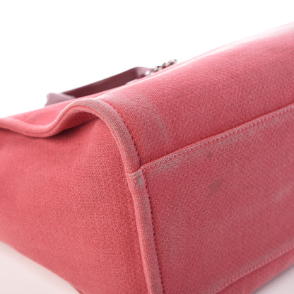 Chanel Canvas Large Deauville Tote Red 12 of 12