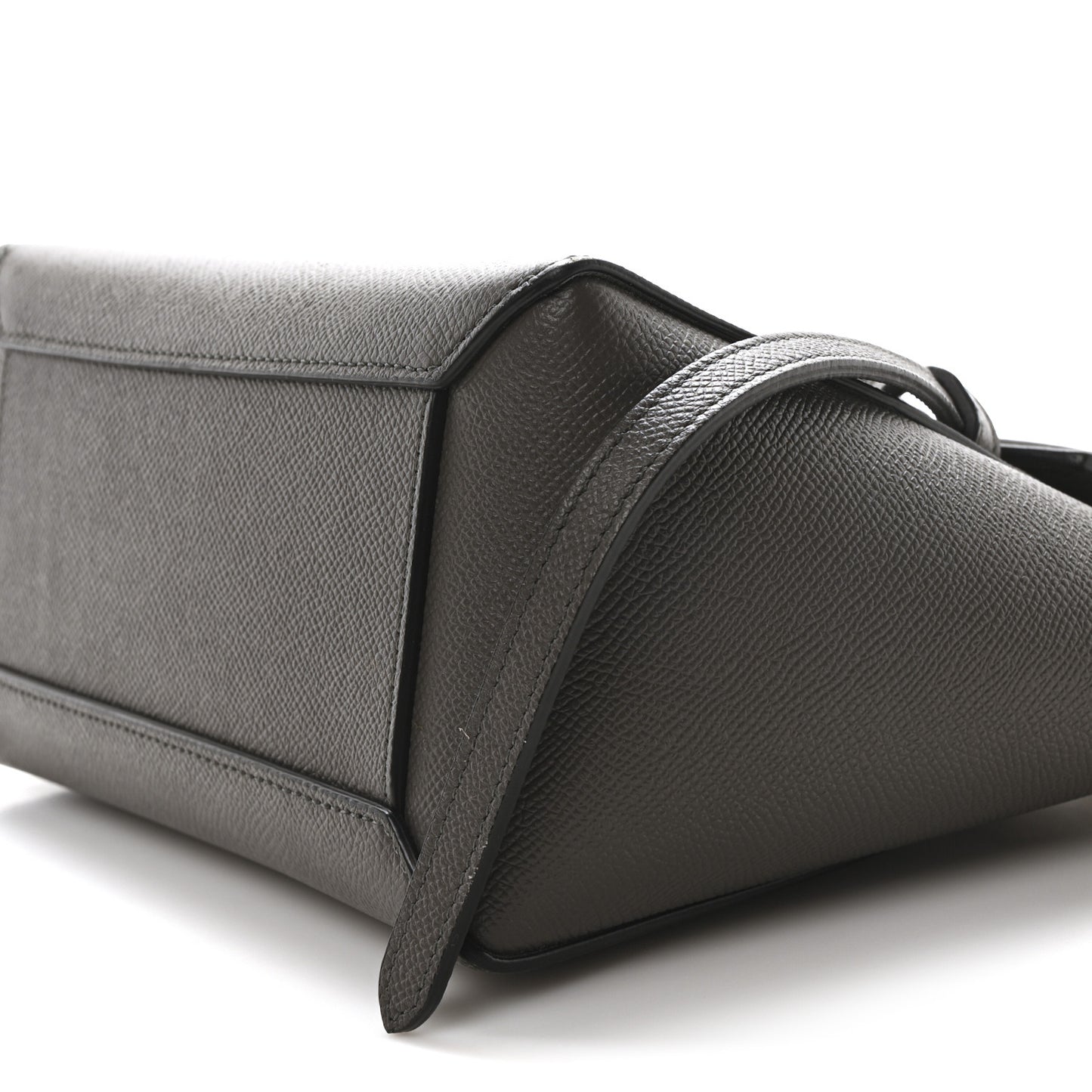 Grained Calfskin Nano Belt Bag Grey