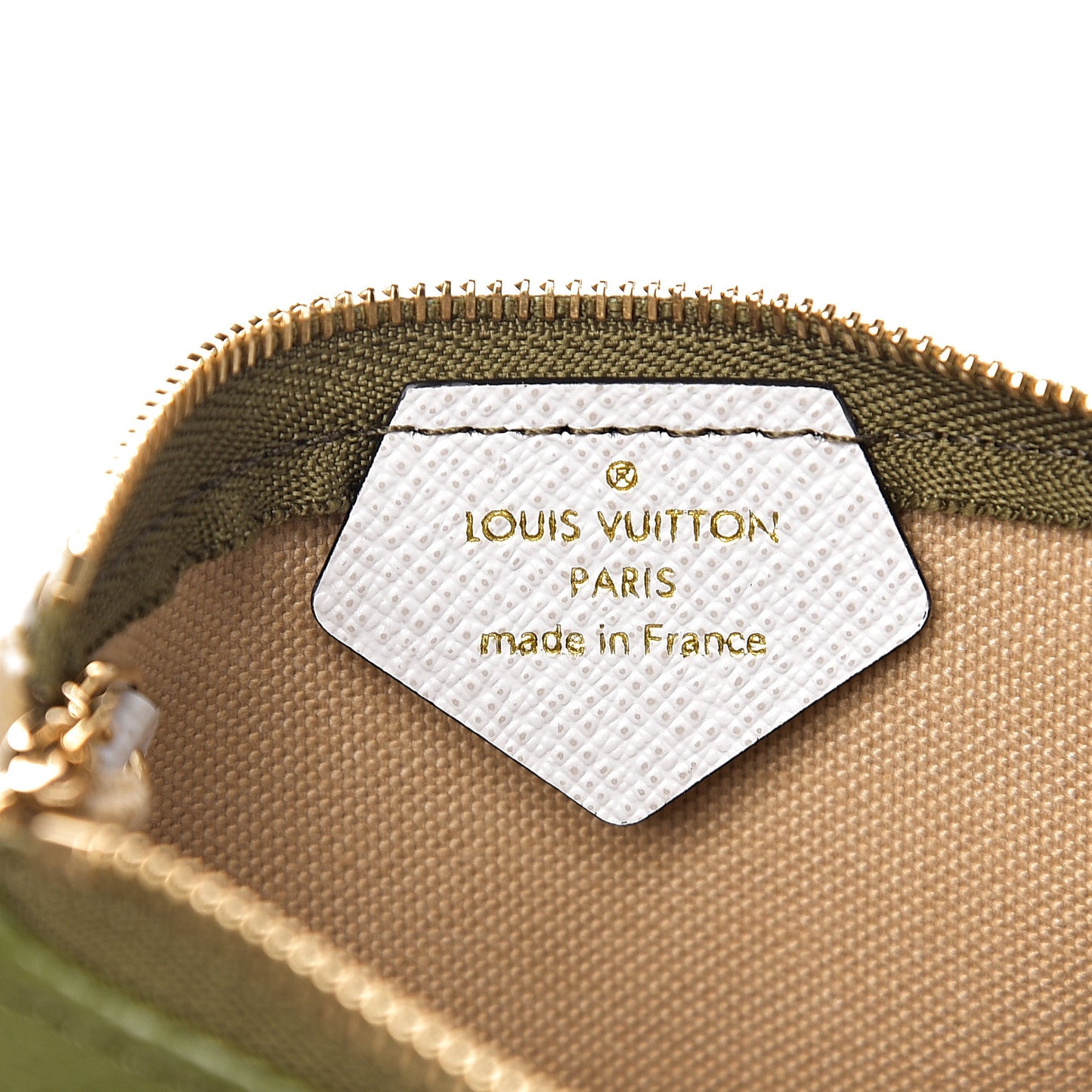 Monogram Giant Micro Pochette Accessories Kaki White
