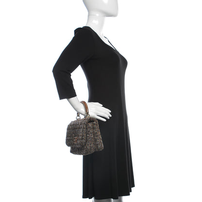 Chanel Tweed Wood Mini Coco Handle Flap Beige 3 of 14