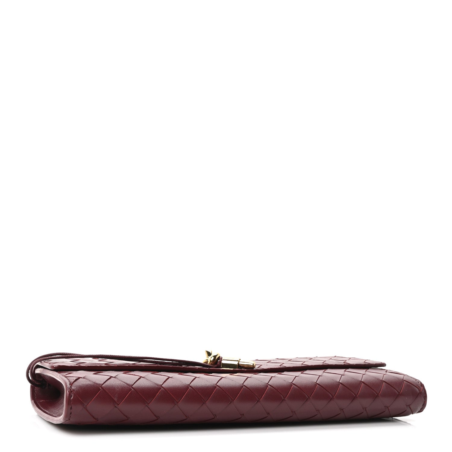 Bottega Veneta Nappa Intrecciato Long Andiamo Top Handle Clutch Barolo 4 of 10