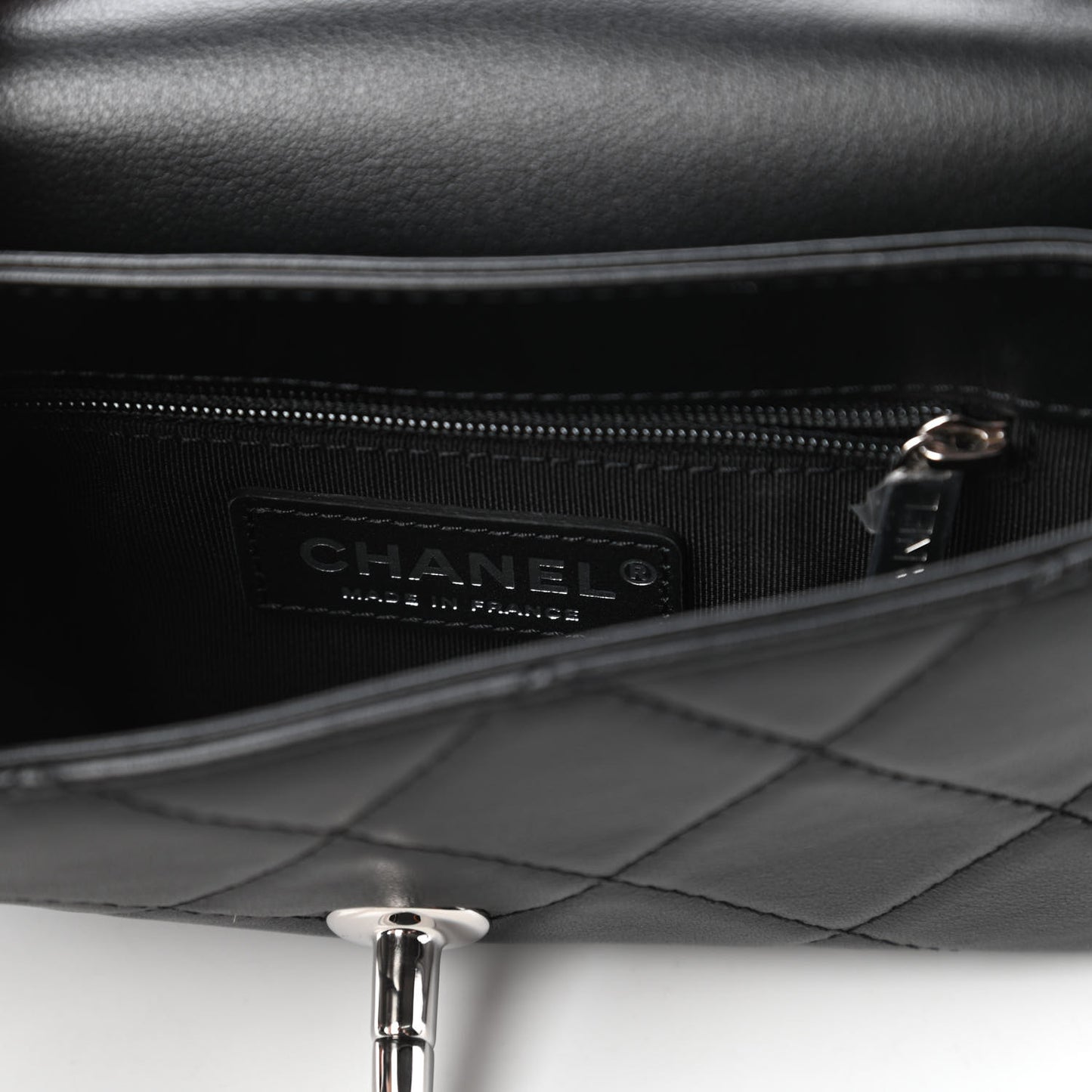 Lambskin Quilted CC Flap Black