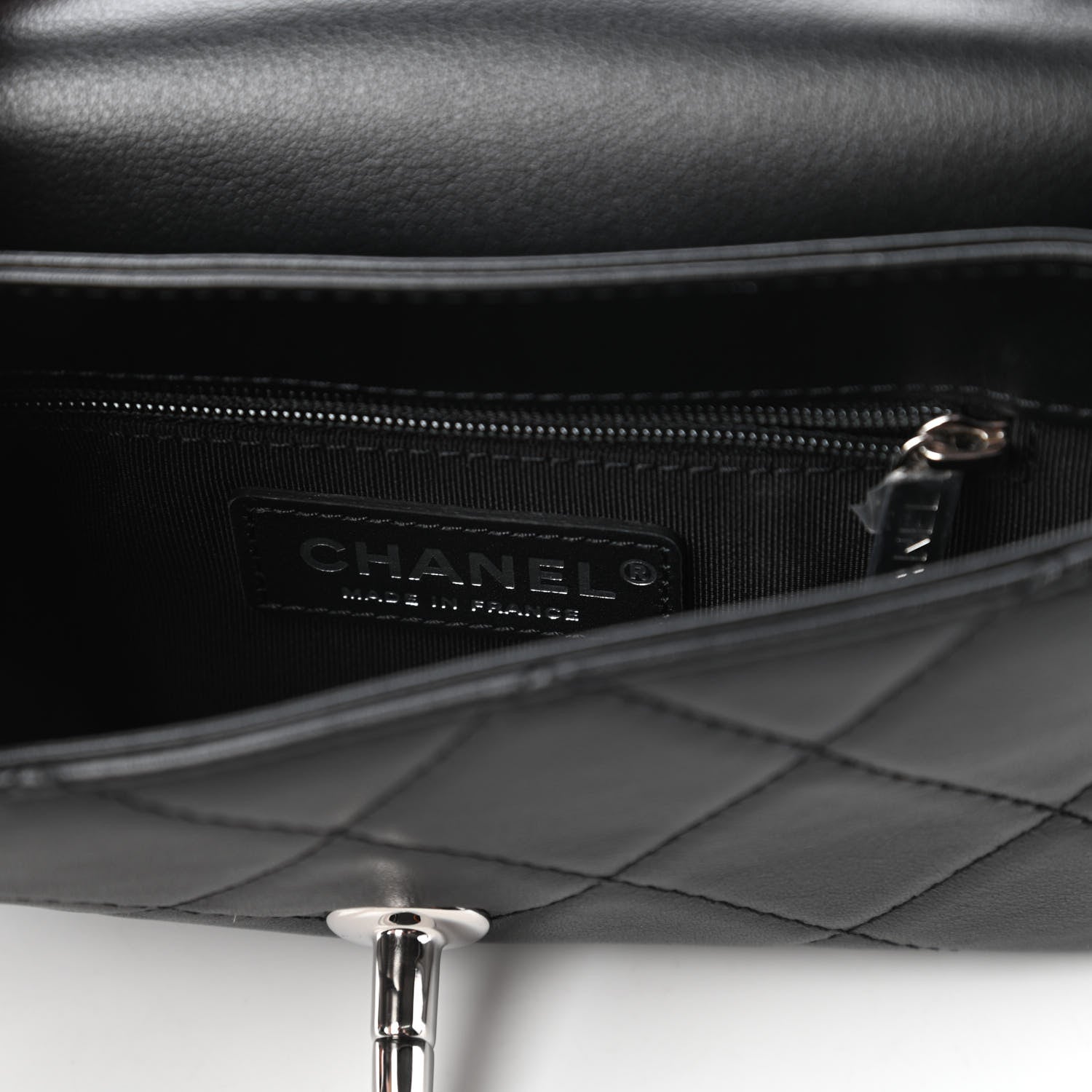 Chanel Lambskin Quilted CC Flap Black 9 of 12