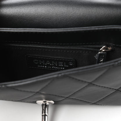Chanel Lambskin Quilted CC Flap Black 9 of 12