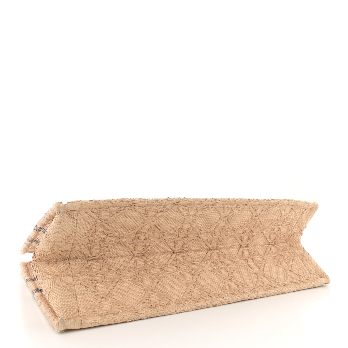 Raffia Cannage Large Book Tote Natural