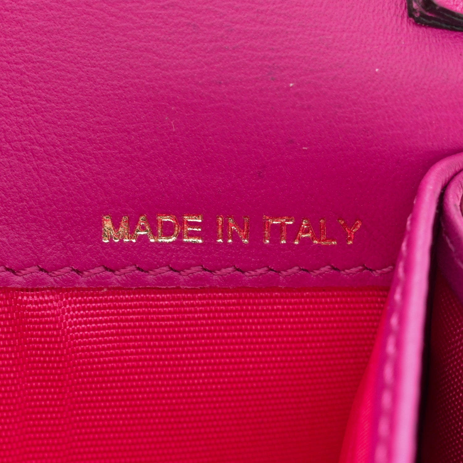 Valentino Garavani Calfskin Rockstud Flap Wallet On Chain Fuxia 7 of 15