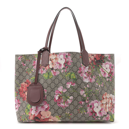 Gucci GG Supreme Monogram Blooms Medium Reversible Tote Beige Multicolor Dry Rose 1 of 17