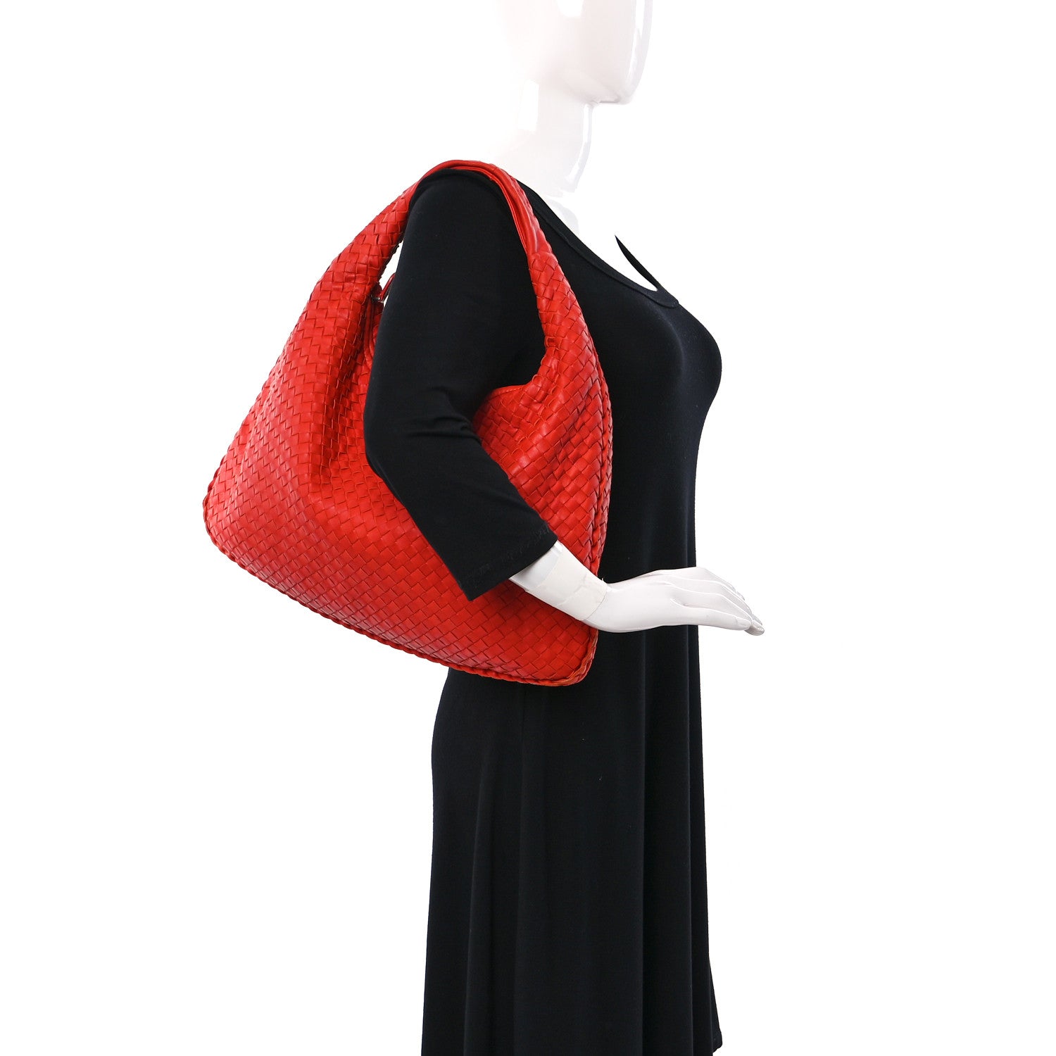 Bottega Veneta Nappa Intrecciato Large Veneta Hobo Corniola 2 of 8