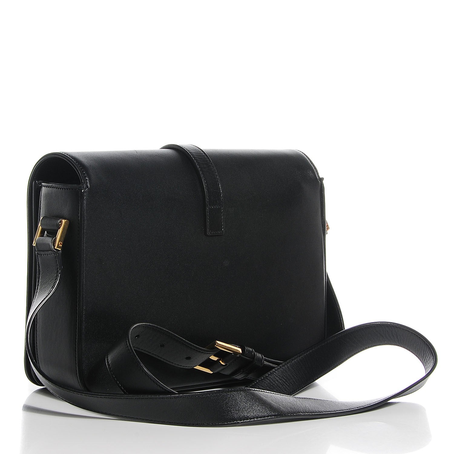 Saint Laurent Smooth Calfskin Medium Classic Monogram Universite Bag Black 3 of 9