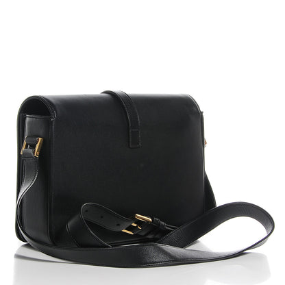 Saint Laurent Smooth Calfskin Medium Classic Monogram Universite Bag Black 3 of 9