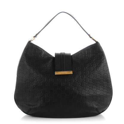 Gucci Guccissima Large New Ladies Web Hobo Black 1 of 7