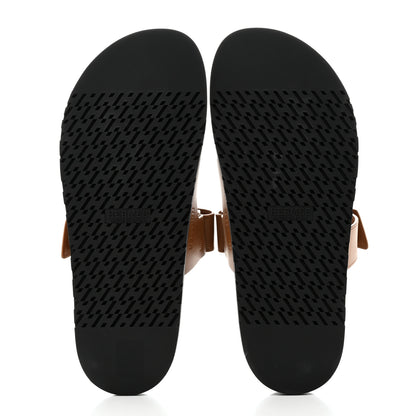 Hermes Calfskin Mens Chypre Sandals 43 Gold 5 of 9