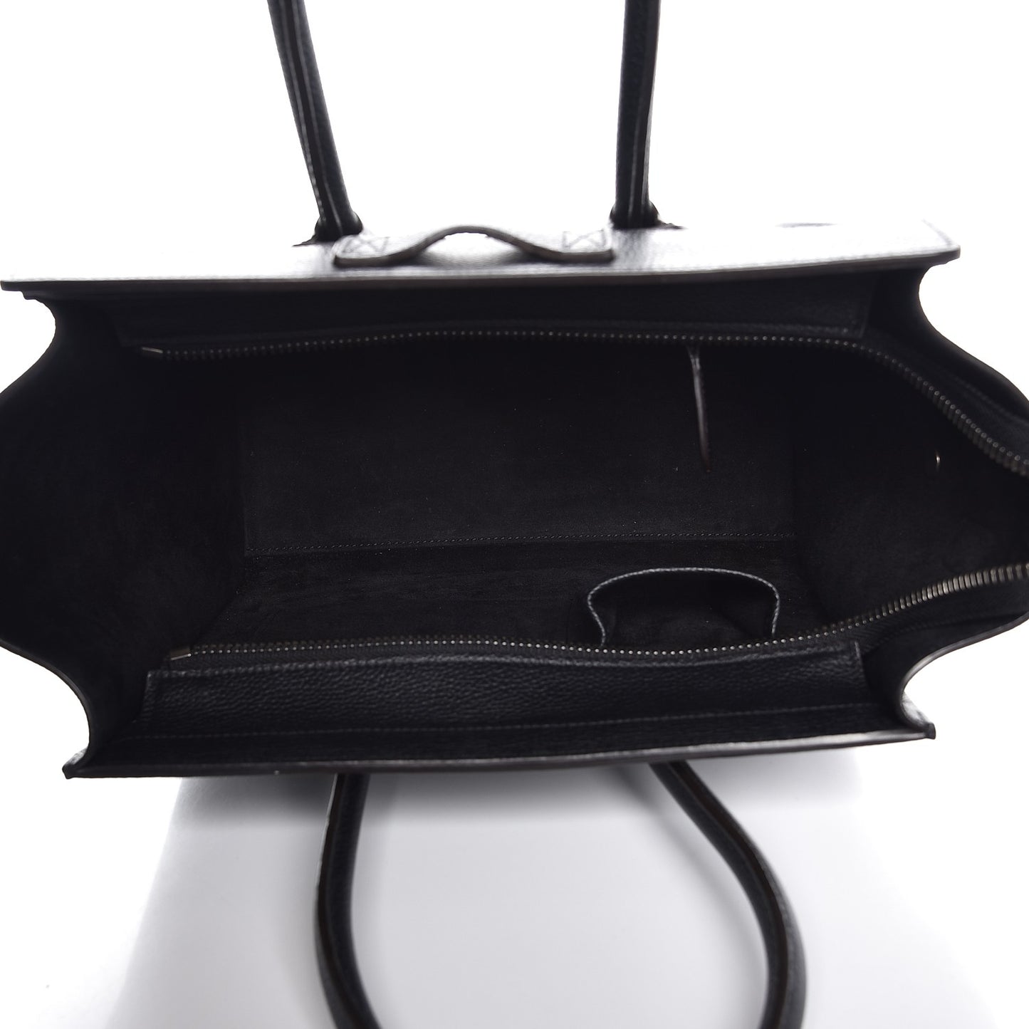 Drummed Calfskin Micro Luggage Black