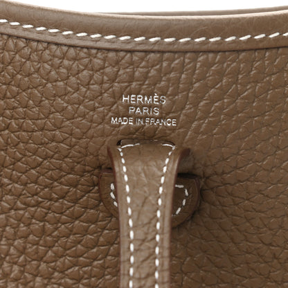 Hermes Taurillon Clemence Amazone Evelyne TPM Etoupe Bleu Indigo 6 of 11