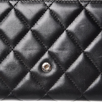 Chanel Lambskin Quilted Large Flap Wallet Black 12 of 12