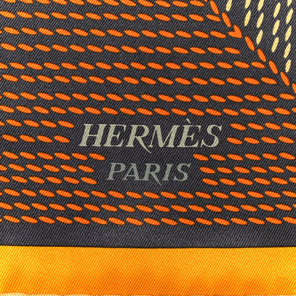 Hermes Silk Eperon D'Or Sellier Scarf 70 Taupe Jaune Bronze 3 of 5