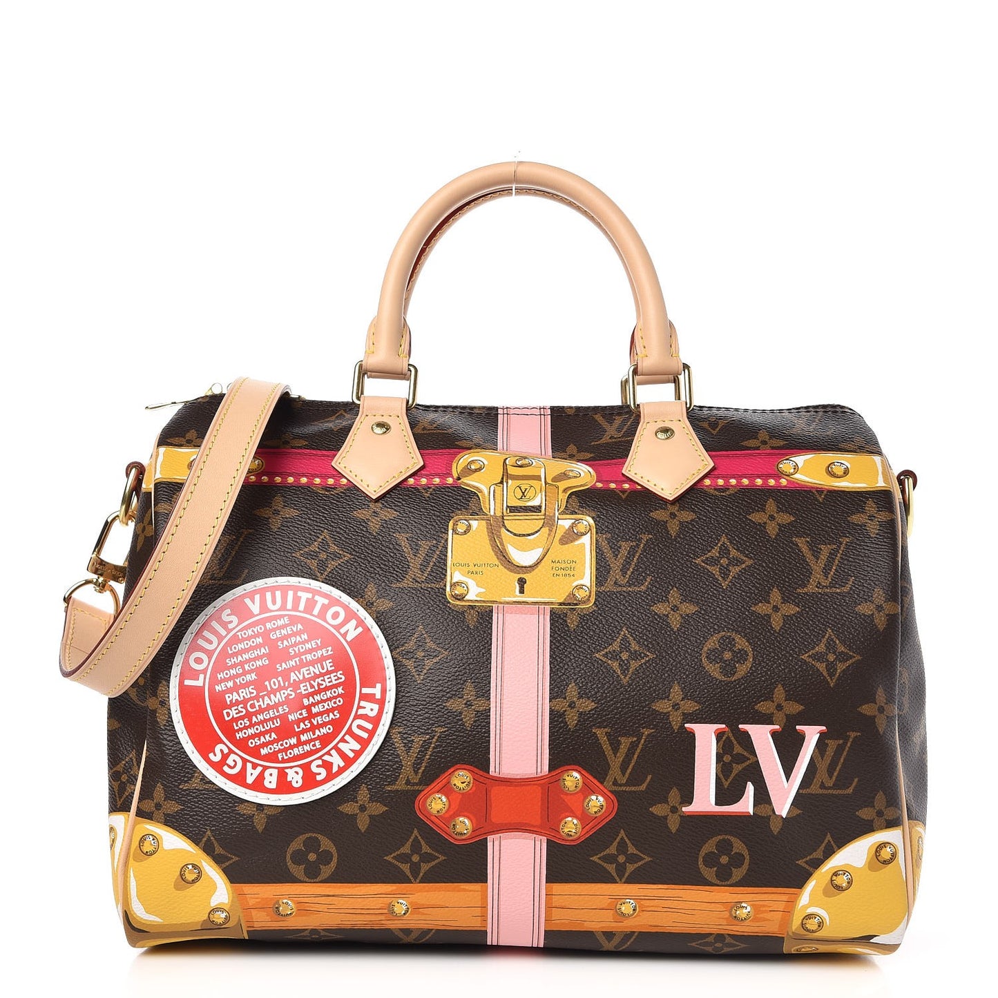 Monogram Summer Trunks Speedy Bandouliere 30