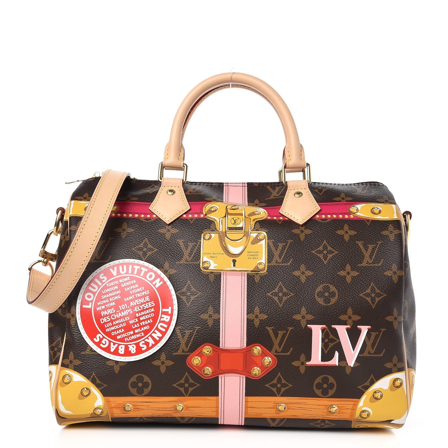 Louis Vuitton Monogram Summer Trunks Speedy Bandouliere 30 1 of 7