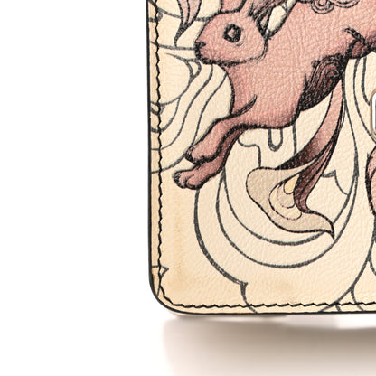 Prada X JAMES JEAN Glace Calfskin Rabbit Print Cahier Bag Opaline 14 of 18
