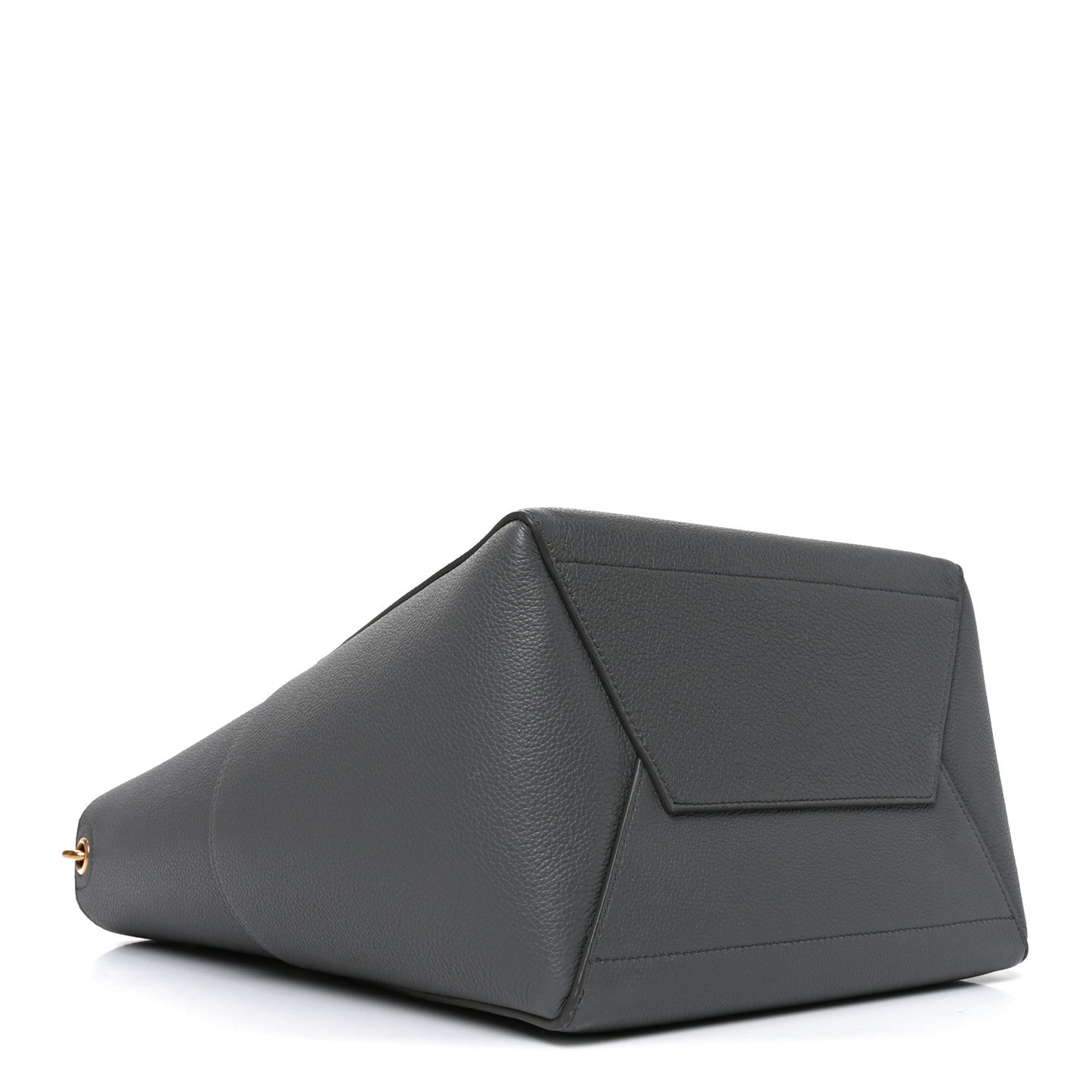 Soft Grained Calfskin Sangle Bucket Bag Grey