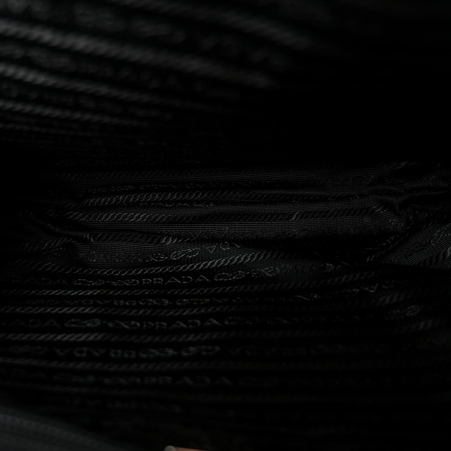 Tessuto Nylon Calfskin Shoulder Bag Black