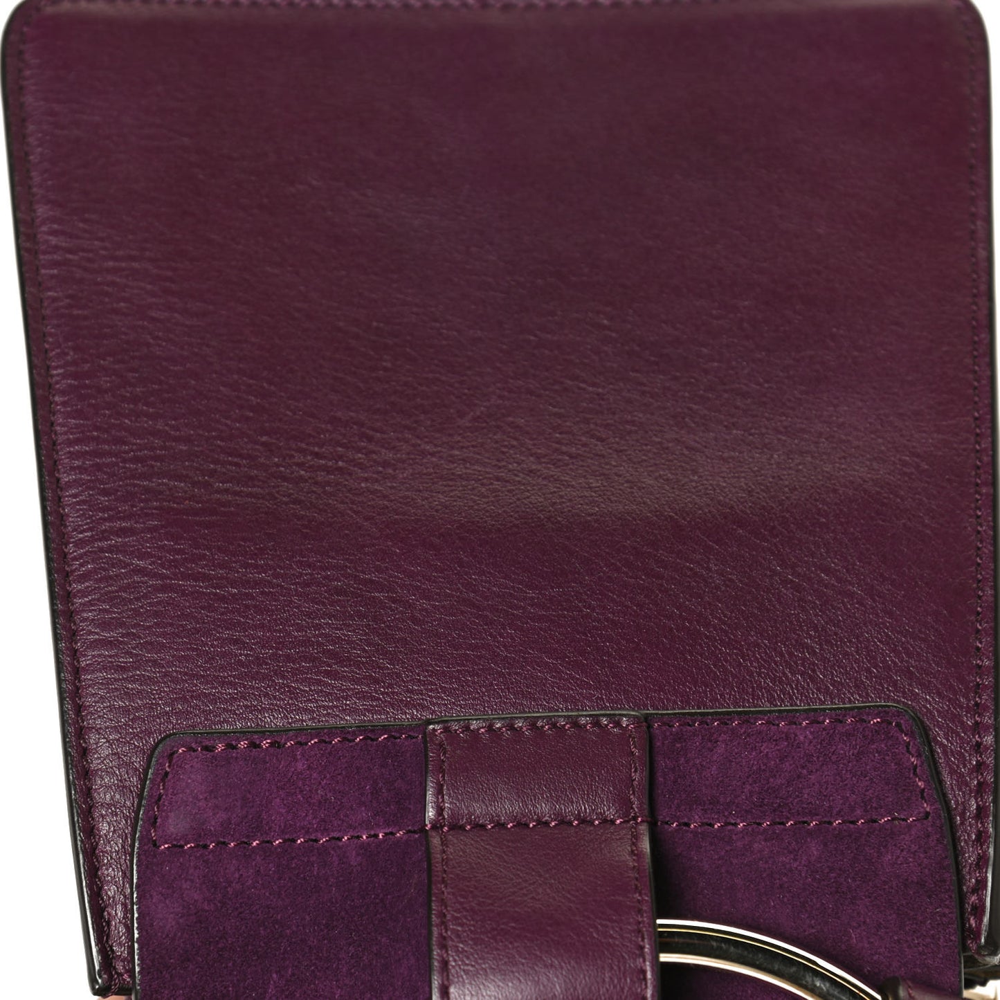Suede Calfskin Mini Faye Bracelet Bag Nightfall Purple