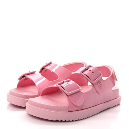 Gucci Rubber Mini Double G Womens Isla Dad Sandals 38 Wild Rose 3 of 8