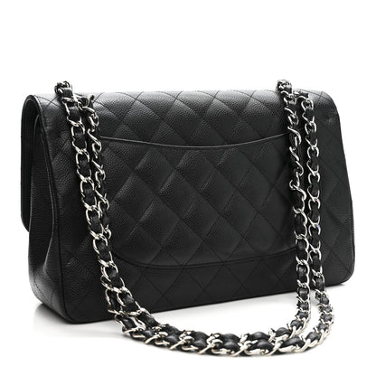 Chanel Caviar Quilted Jumbo Double Flap Black 3 of 10