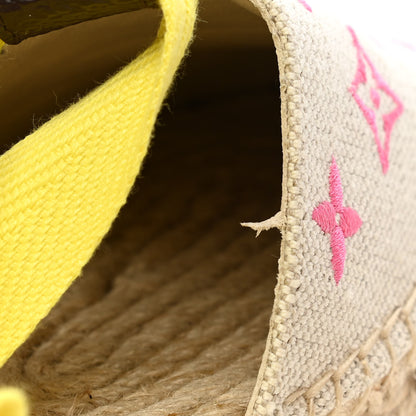 Louis Vuitton Canvas Monogram Starboard Espadrille Flats 38 Rose Pop 10 of 10