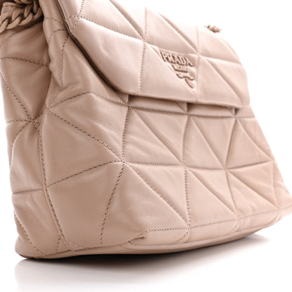 Prada Nappa Triangle Stitched Large Spectrum Bag Cipria 12 of 13