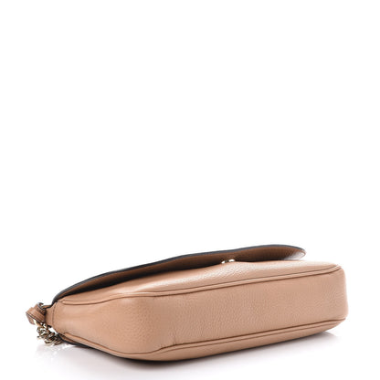 Gucci Pebbled Calfskin Medium Soho Flap Crossbody Camelia 4 of 7